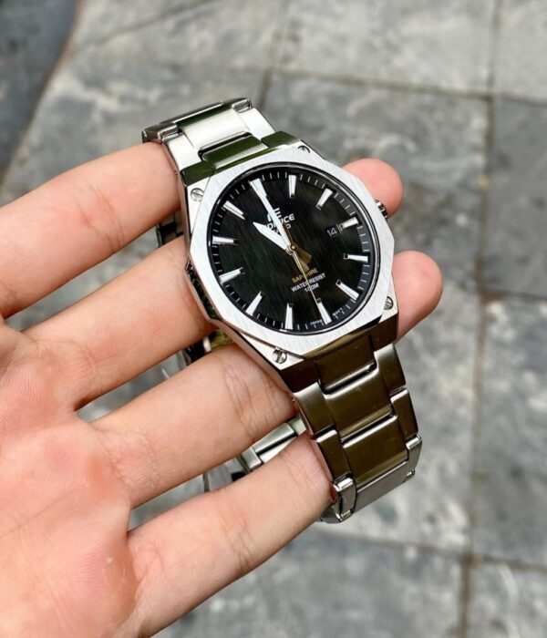 Đồng hồ Casio EFR-S108D-1AVUDF Nam máy Pin (Quartz) Dây Inox (Thép Không Gỉ) mặt Tròn chính hãng
