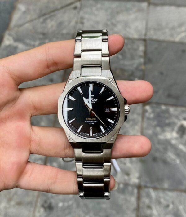 Đồng hồ Casio EFR-S108D-1AVUDF Nam máy Pin (Quartz) Dây Inox (Thép Không Gỉ) mặt Tròn chính hãng
