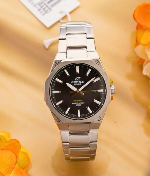 Đồng hồ Casio EFR-S108D-1AVUDF Nam máy Pin (Quartz) Dây Inox (Thép Không Gỉ) mặt Tròn chính hãng