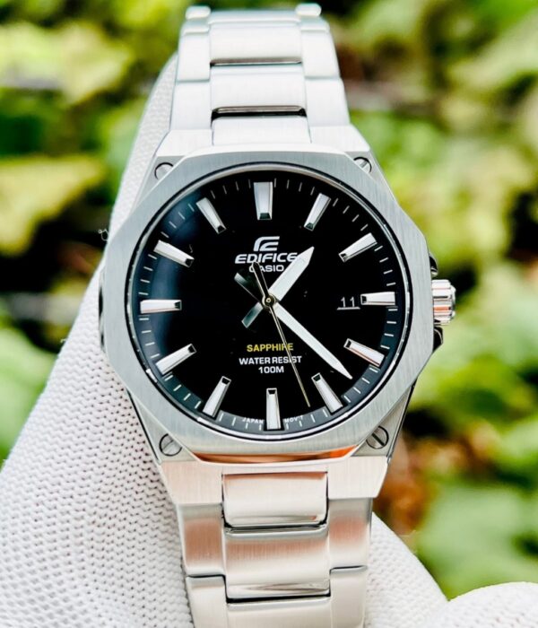 Đồng hồ Casio EFR-S108D-1AVUDF Nam máy Pin (Quartz) Dây Inox (Thép Không Gỉ) mặt Tròn chính hãng