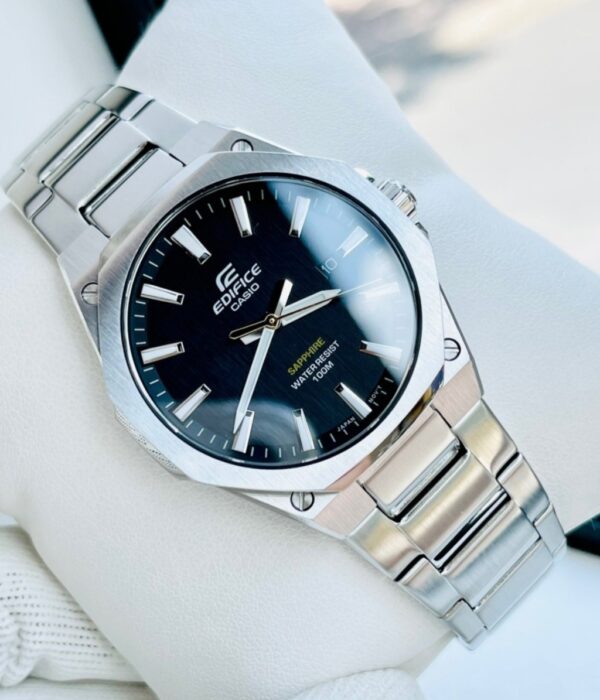 Đồng hồ Casio EFR-S108D-1AVUDF Nam máy Pin (Quartz) Dây Inox (Thép Không Gỉ) mặt Tròn chính hãng