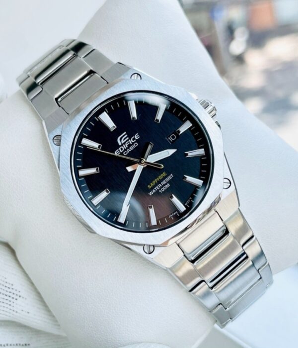 Đồng hồ Casio EFR-S108D-1AVUDF Nam máy Pin (Quartz) Dây Inox (Thép Không Gỉ) mặt Tròn chính hãng