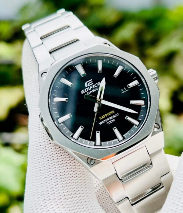 Đồng hồ Casio EFR-S108D-1AVUDF Nam máy Pin (Quartz) Dây Inox (Thép Không Gỉ) mặt Tròn chính hãng