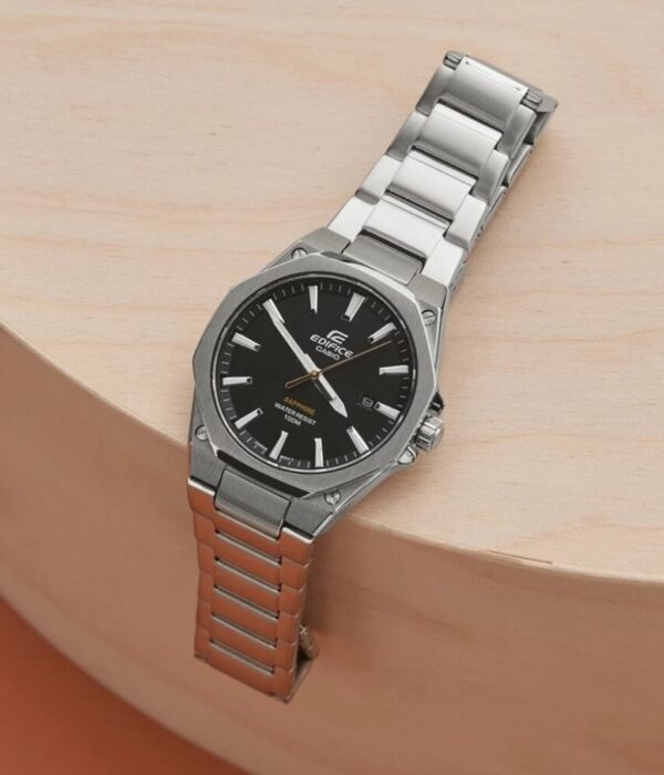 Đồng hồ Casio EFR-S108D-1AVUDF Nam máy Pin (Quartz) Dây Inox (Thép Không Gỉ) mặt Tròn chính hãng