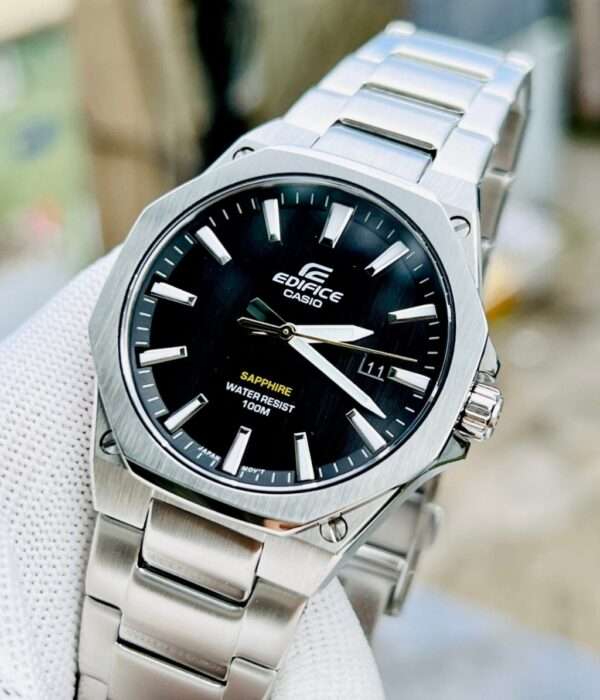 Đồng hồ Casio EFR-S108D-1AVUDF Nam máy Pin (Quartz) Dây Inox (Thép Không Gỉ) mặt Tròn chính hãng