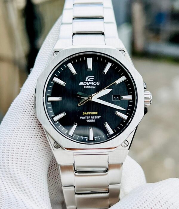 Đồng hồ Casio EFR-S108D-1AVUDF Nam máy Pin (Quartz) Dây Inox (Thép Không Gỉ) mặt Tròn chính hãng