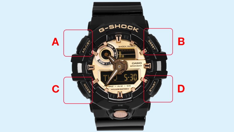 Hướng dẫn cách chỉnh kim đồng hồ G-Shock đơn giản dễ làm 3