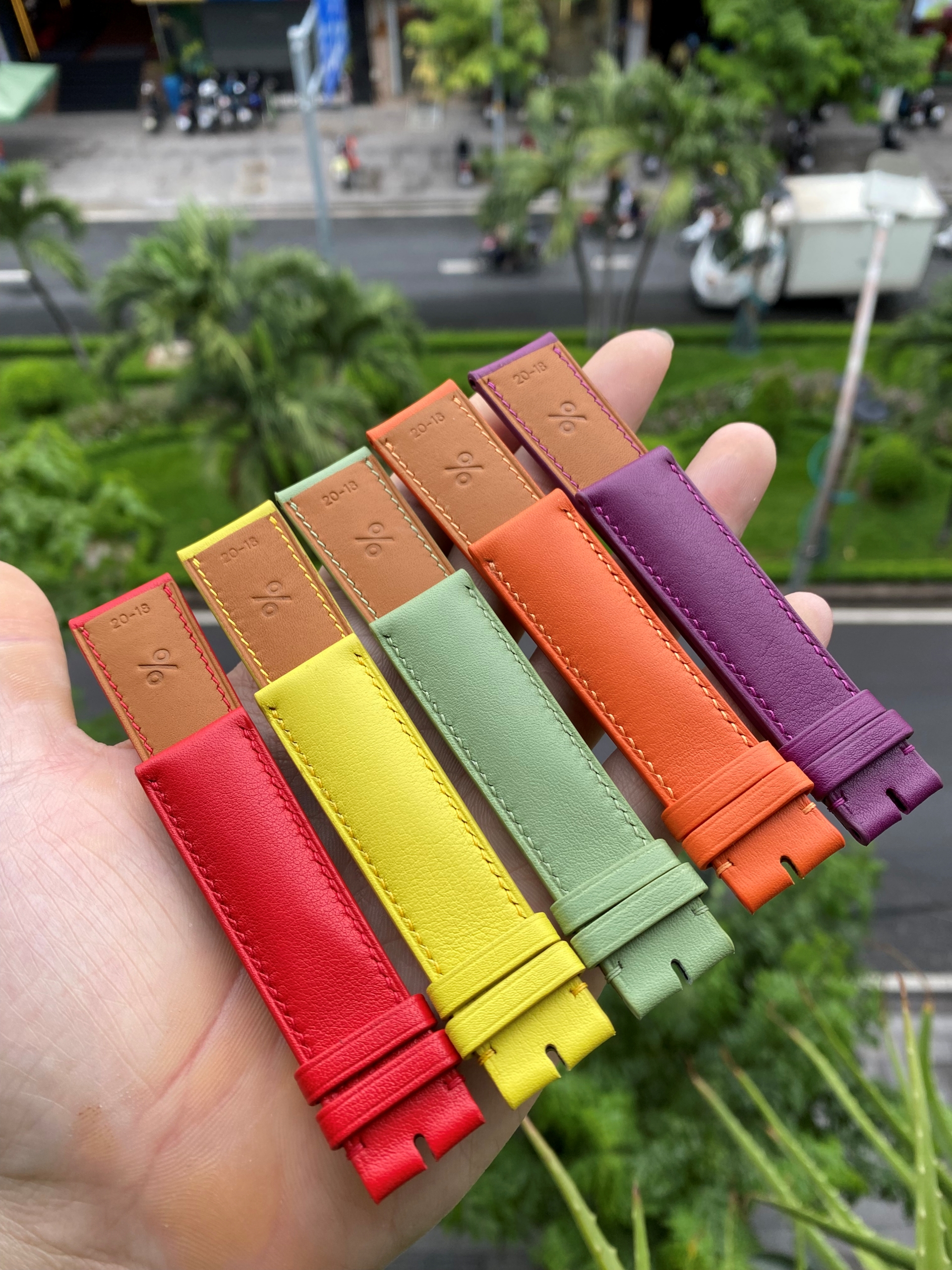 Dây Da Percent Renzo Brown