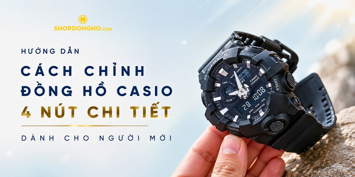 Hướng Dẫn Cách Chỉnh Đồng Hồ Casio 4 Nút Chi Tiết Dành Cho Người Mới 1