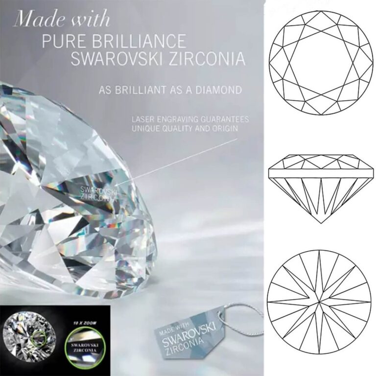 Giải mã sức hút: Kỹ thuật chế tác Pure Brilliance Cut 57 mặt chuẩn GIA giúp đá Swarovski tán sắc rực rỡ.
