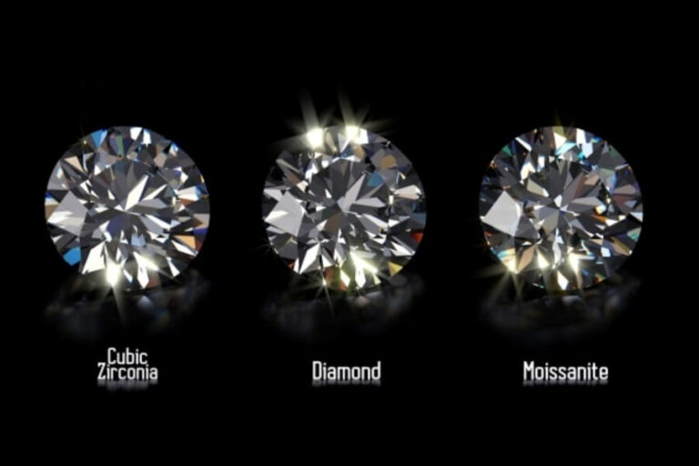 Bảng so sánh phơi bày sự thật về độ bền của đá Swarovski so với kim cương tự nhiên và Moissanite.