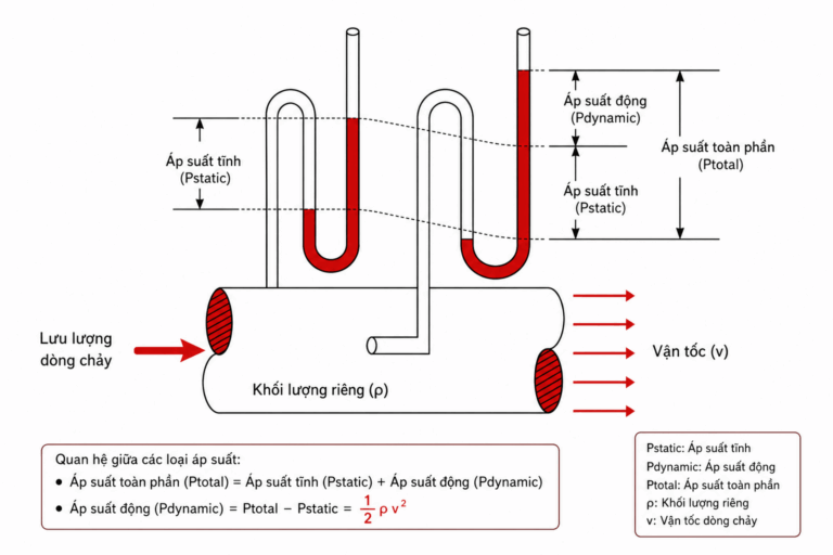 Sự khác biệt giữa áp suất tĩnh trong phòng thí nghiệm và áp suất động trong thực tế.