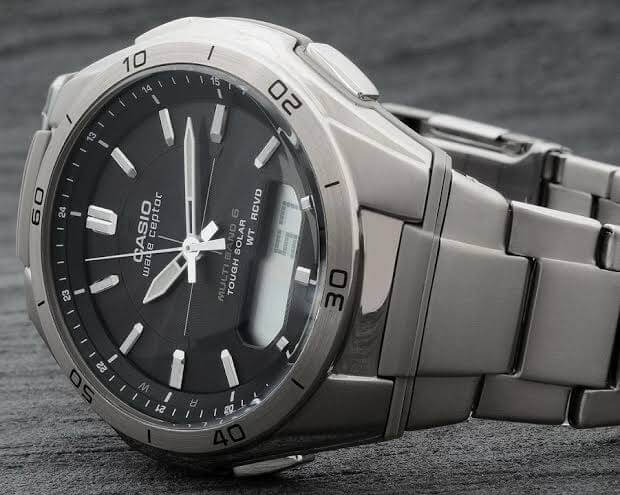 Cách thao tác ép đồng hồ Casio thu sóng thủ công bằng nút bấm