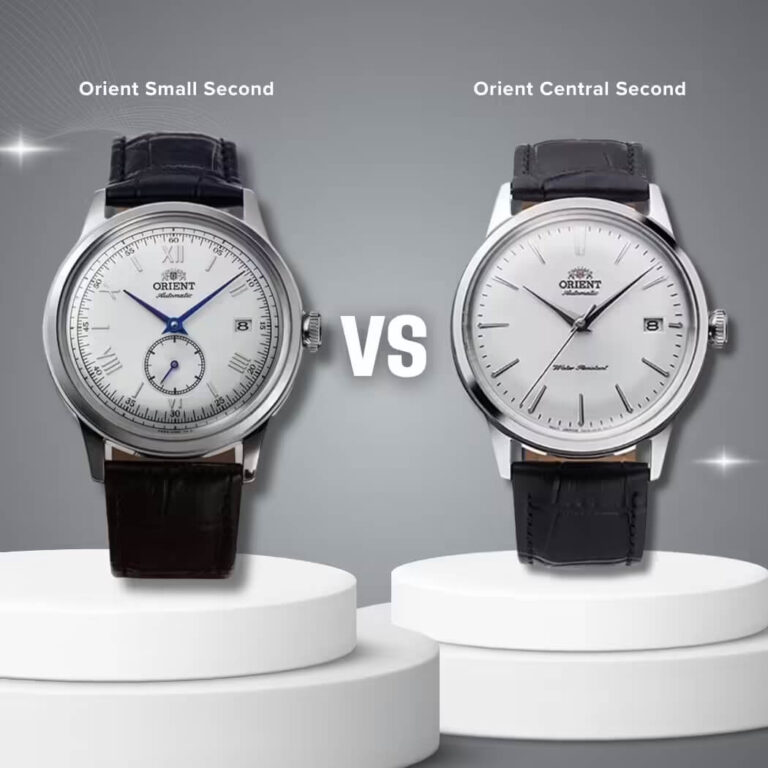 So sánh vị trí kim giây trung tâm và kim giây nhỏ Small Seconds.